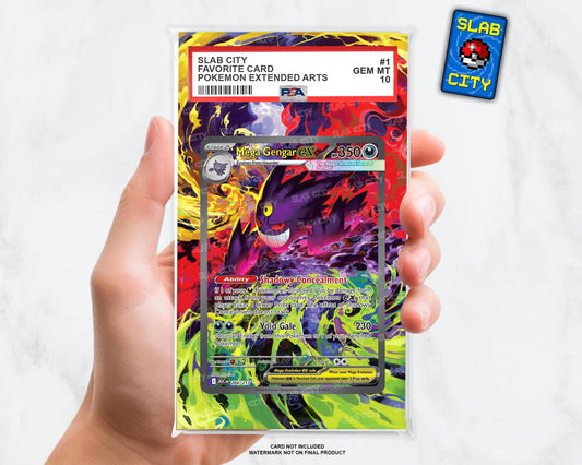 Mega Gengar ex #284 Ascended Heroes Extended Art Insert for Graded Card Slabs