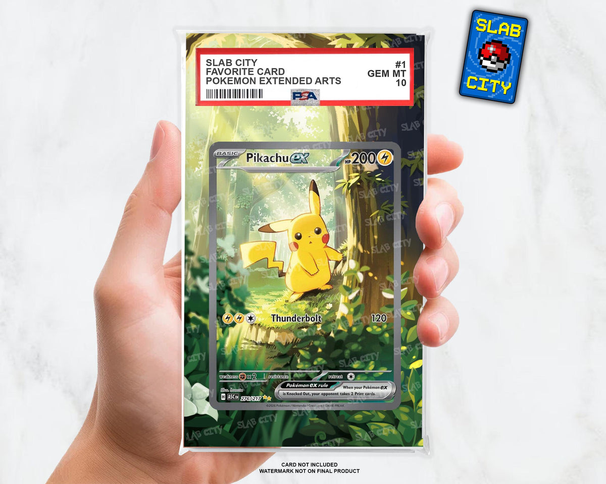 Pikachu ex #276 Ascended Heroes Extended Art Insert for Graded Card Slabs