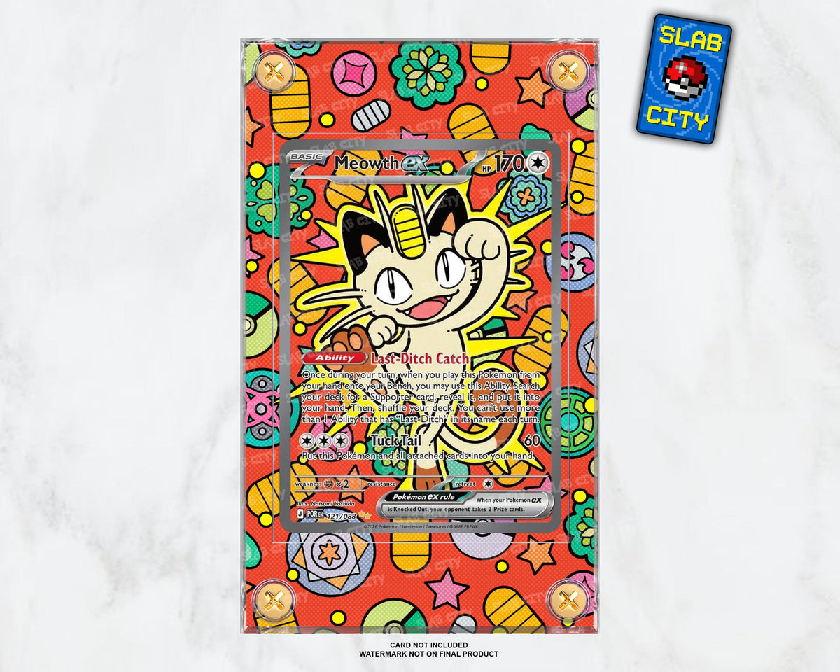 Meowth ex #121 Perfect Order Extended Art Pokémon Card Display Case