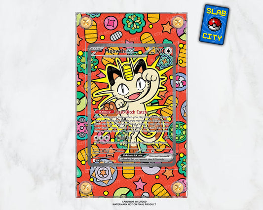 Meowth ex #121 Perfect Order Extended Art Pokémon Card Display Case