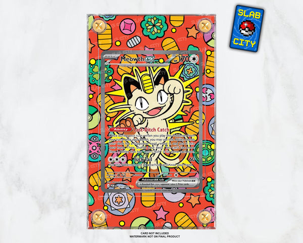 Meowth ex #121 Perfect Order Extended Art Pokémon Card Display Case