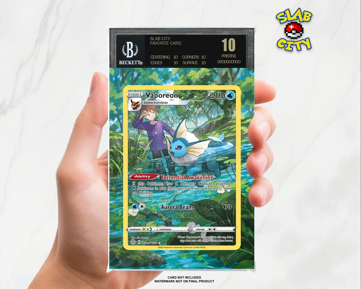 Vaporeon TG02/TG30 Brilliant Stars extended art BGS graded slab insert