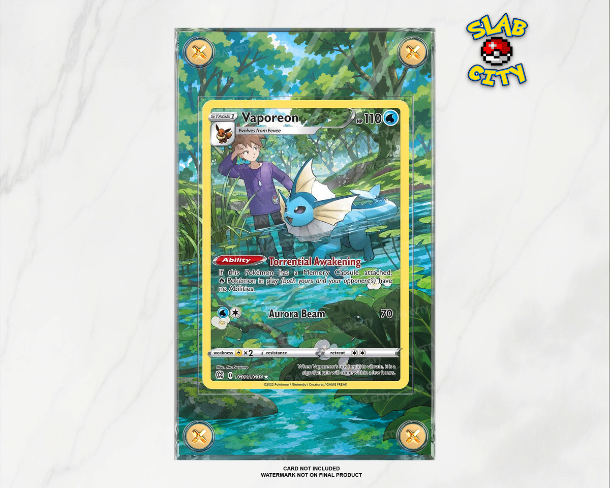 Vaporeon TG02/TG30 Brilliant Stars extended art raw card display case