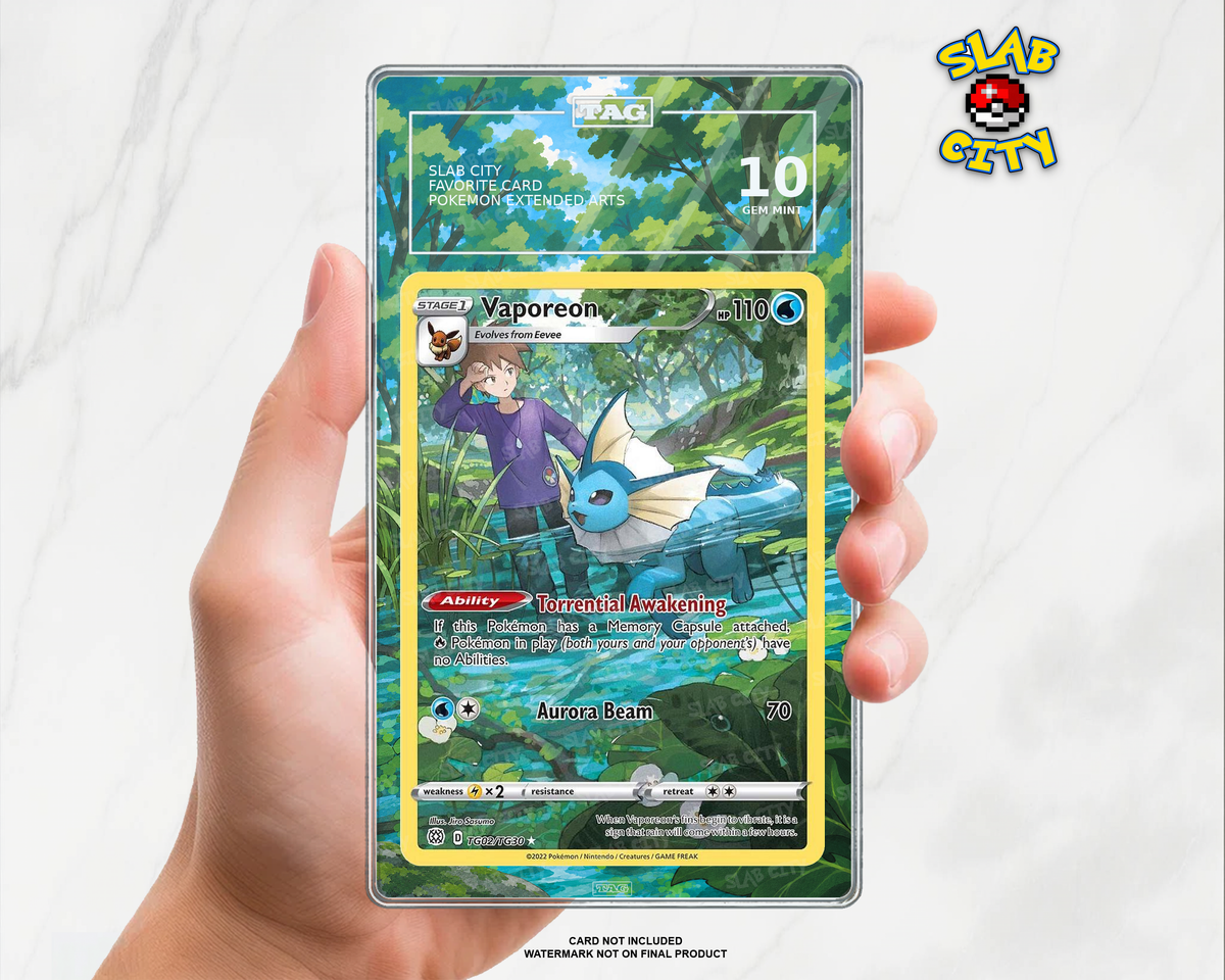 Vaporeon TG02/TG30 Brilliant Stars extended art TAG graded slab insert
